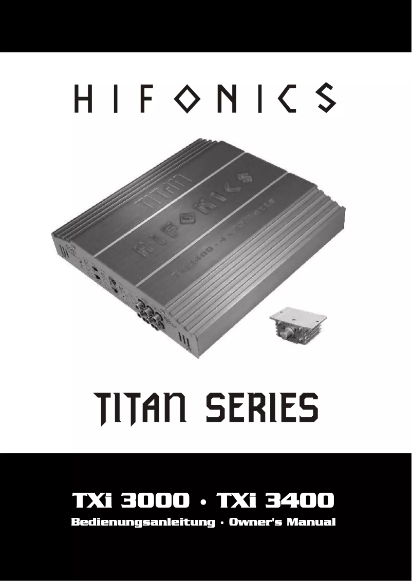 Page 1 de la notice Manuel utilisateur Hifonics TXI3400