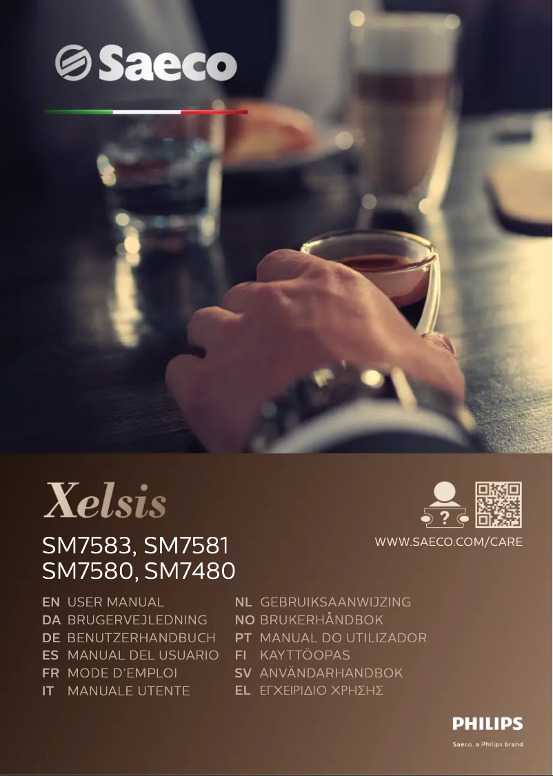 Page n°1 - Manuel utilisateur Saeco Saeco Xelsis SM7581