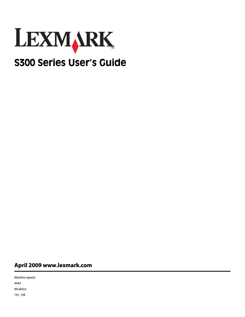 Página 1 del manual Manual de usuario Lexmark Impact S305