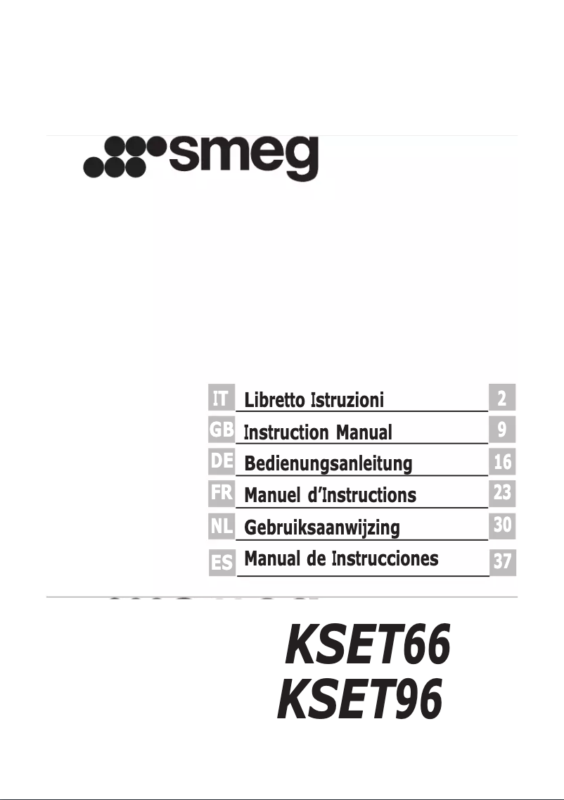 Page 1 de la notice Manuel utilisateur Smeg KSET66