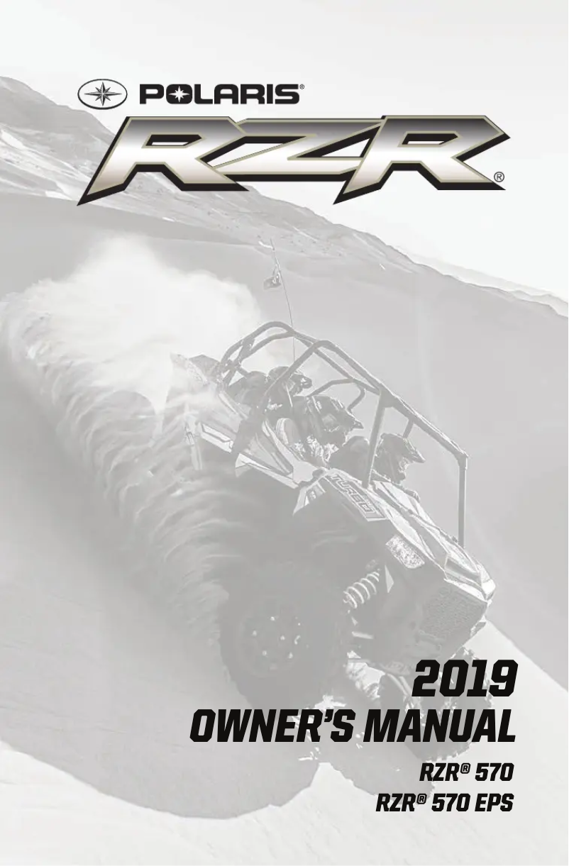 Image de la première page du manuel de l'appareil RZR 570 (2019)