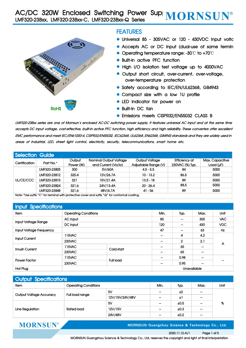 Page n°1 - Manuel utilisateur Dehner LMF320-23B05