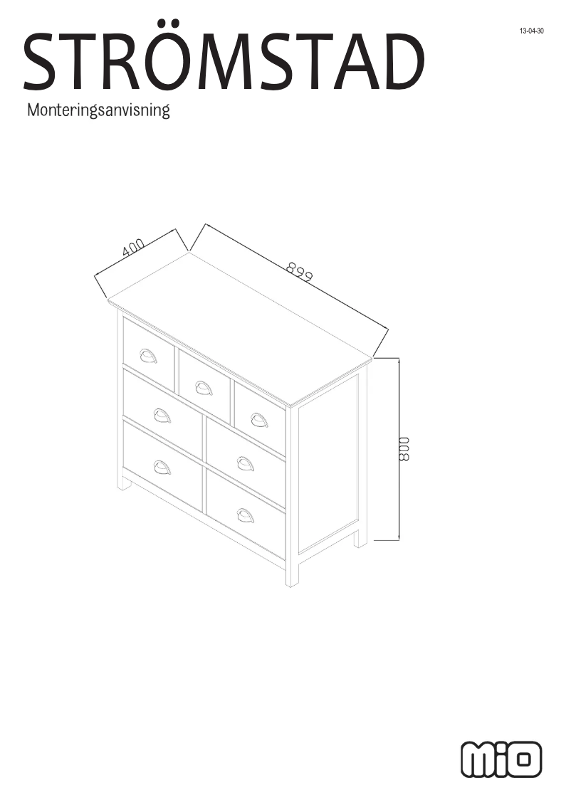 Page 1 de la notice Manuel utilisateur Mio Strömstad