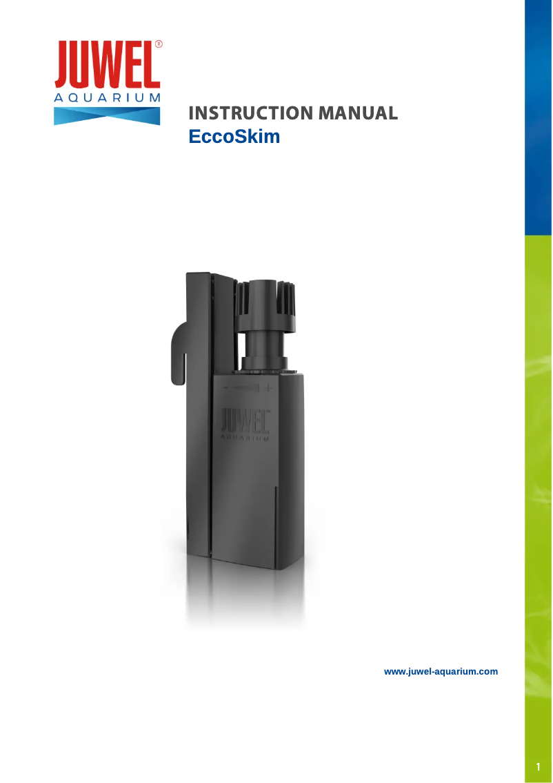 Page n°1 - Manuel utilisateur Juwel EccoSkim