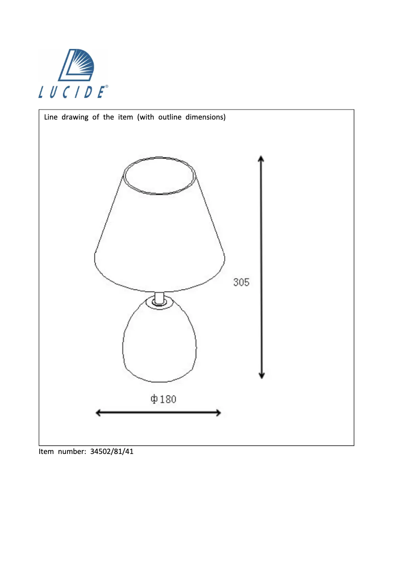 Page n°1 - Manuel utilisateur Lucide Solo 34502/81/41
