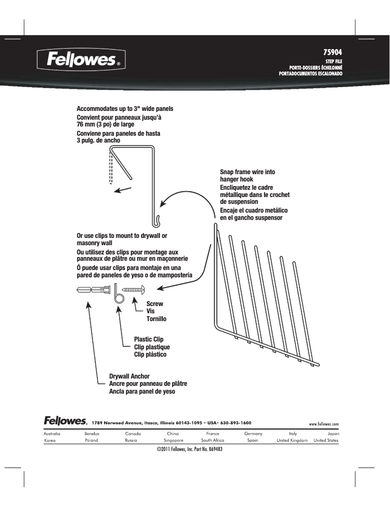 Page n°1 - Manuel utilisateur Fellowes 75310