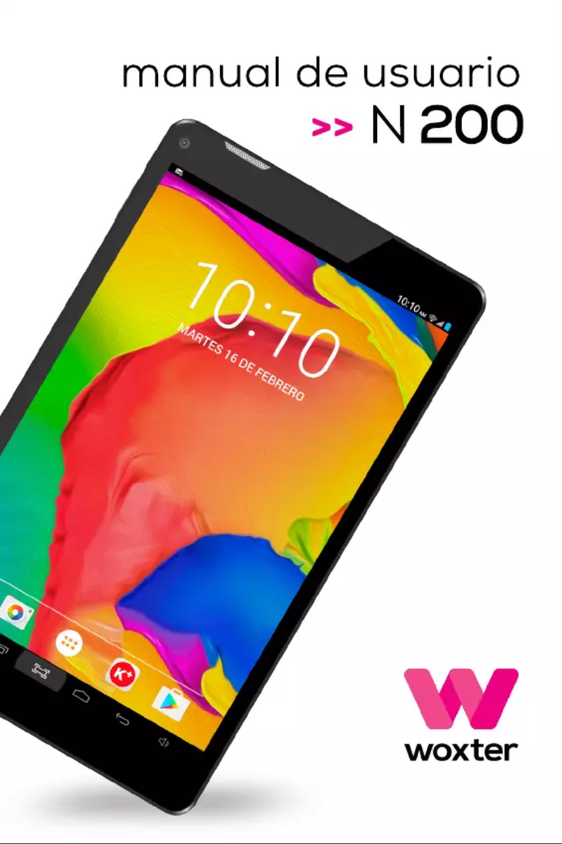 Página 1 del manual Manual de usuario Woxter N-200
