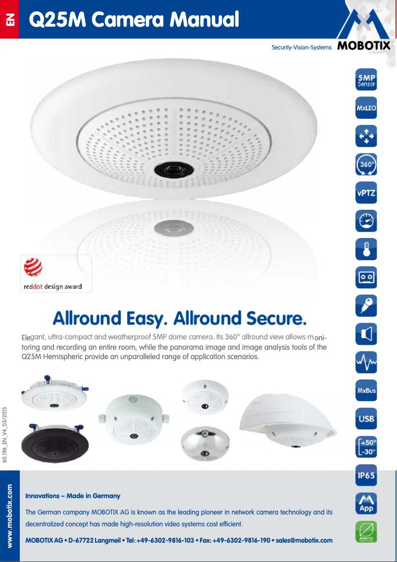 Page 1 de la notice Manuel utilisateur Mobotix Q25