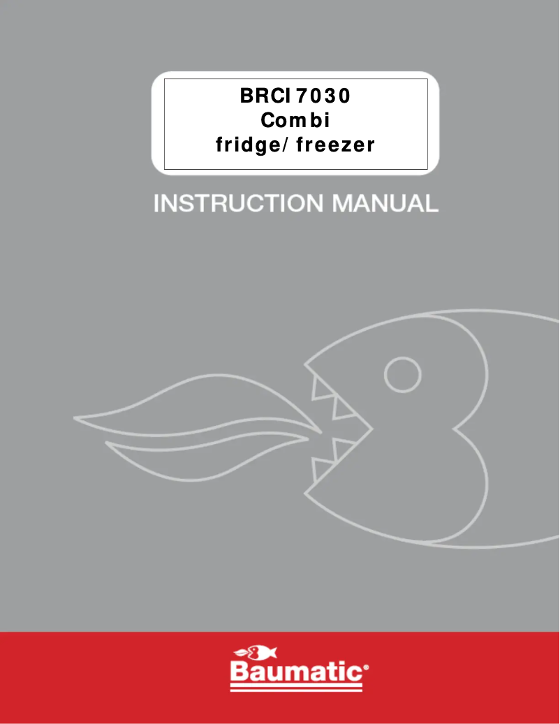 Page n°1 - Manuel utilisateur Baumatic BRCIF7030