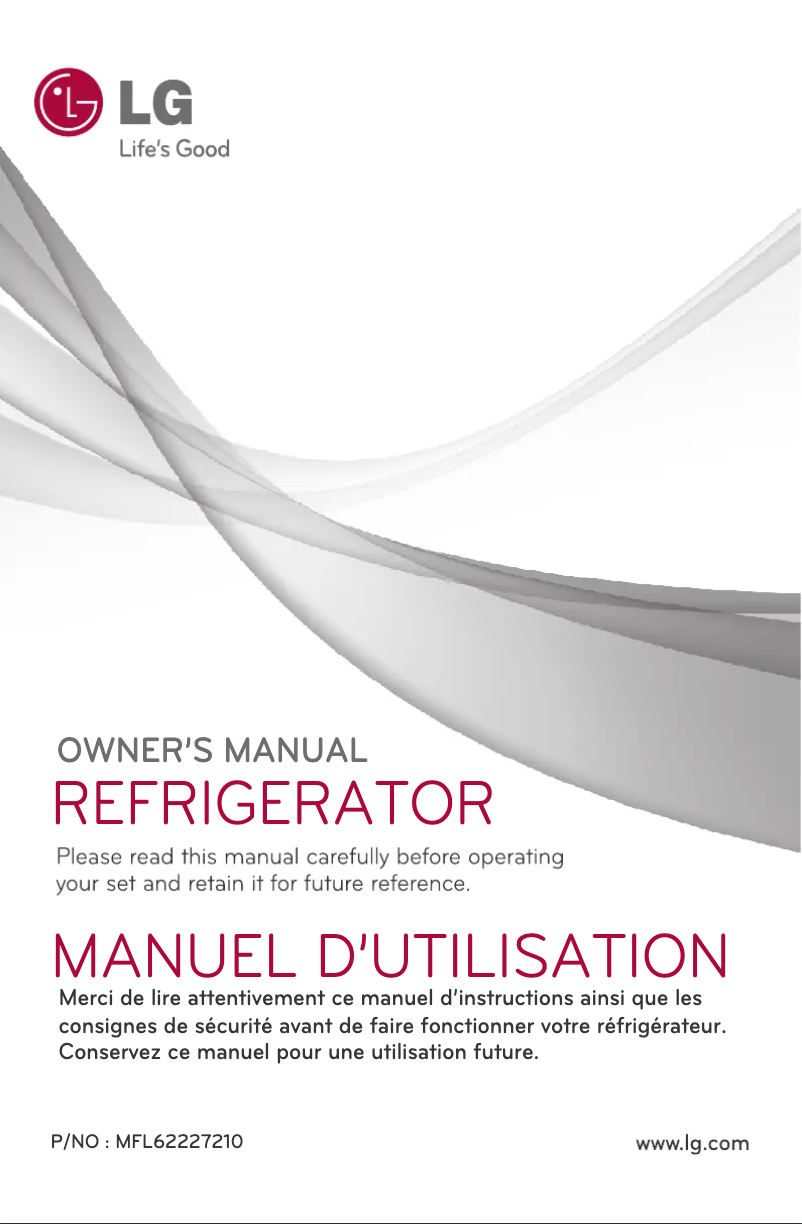 Page 1 de la notice Manuel utilisateur LG GR-B312RQML