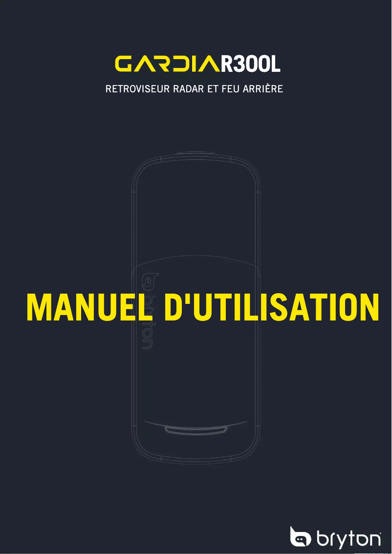 Page 1 de la notice Manuel utilisateur Bryton Gardia R300L