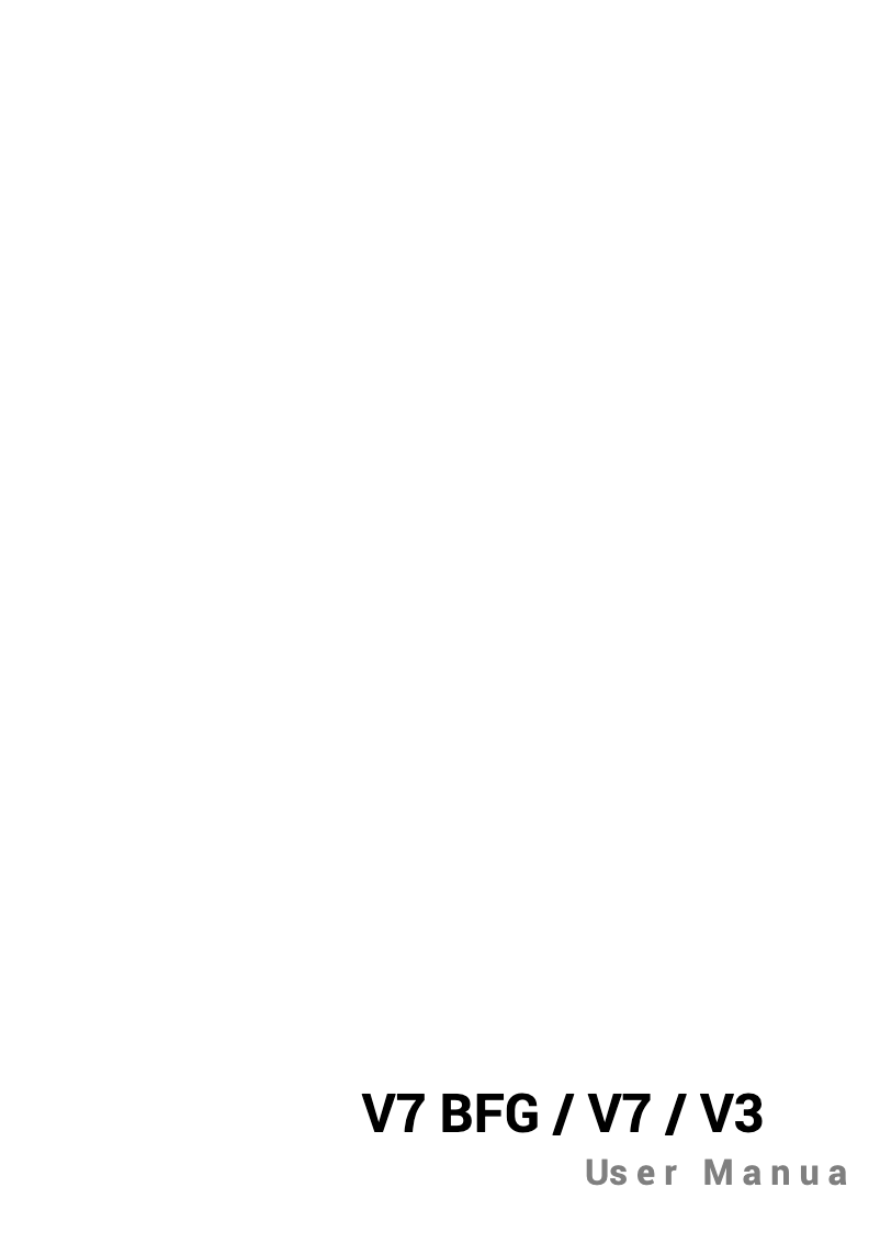 Page 1 de la notice Manuel utilisateur SE Electronics V7 BFG