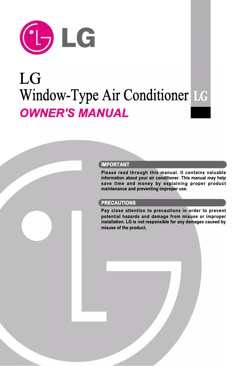 Page n°1 - Manuel utilisateur LG LA200MB