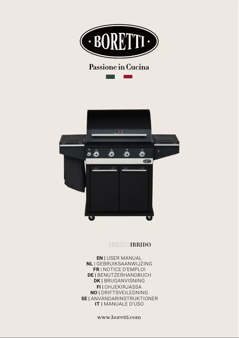 Page 1 de la notice Manuel utilisateur Boretti Ibrido