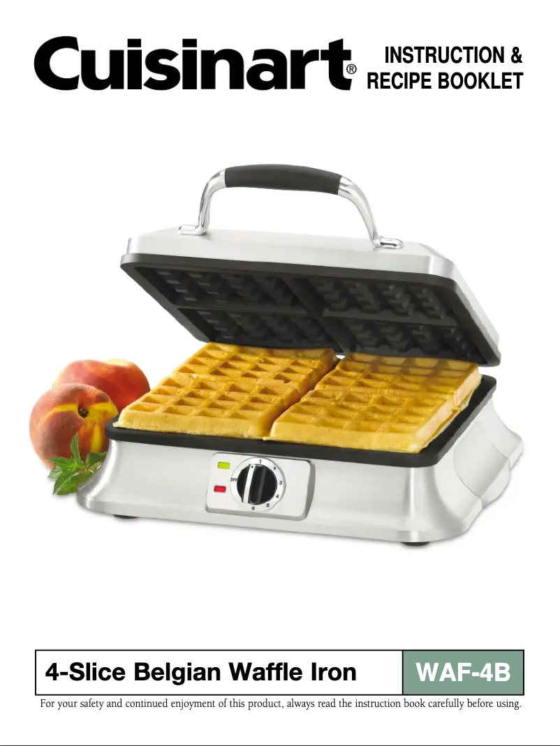Page n°1 - Manuel utilisateur Cuisinart WAF-4B