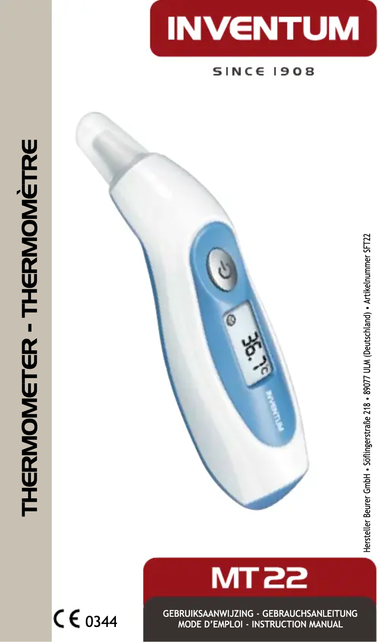 Image de la première page du manuel de l'appareil MT22