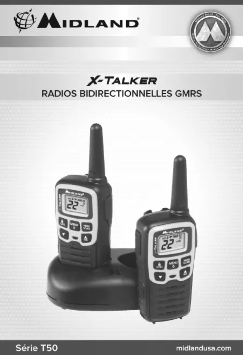 Page 1 de la notice Manuel utilisateur Midland X-Talker T51VP3