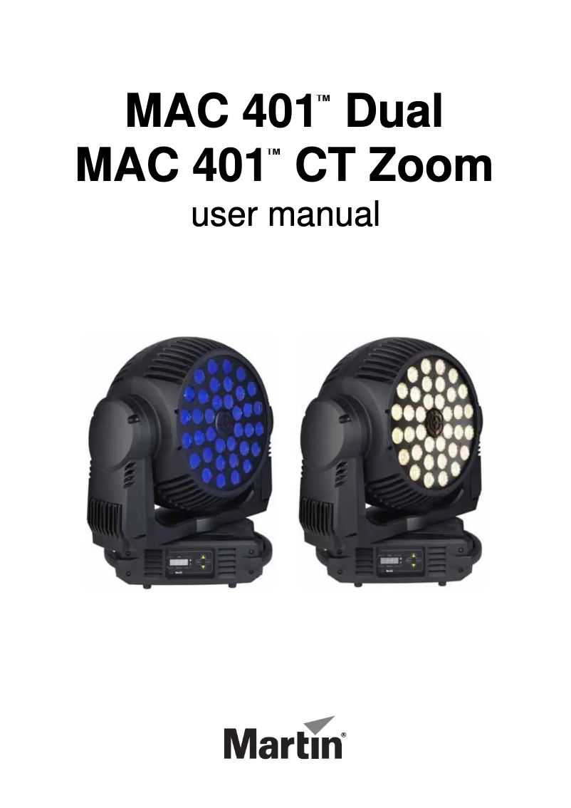 Image de la première page du manuel de l'appareil MAC 401 Dual CT Zoom