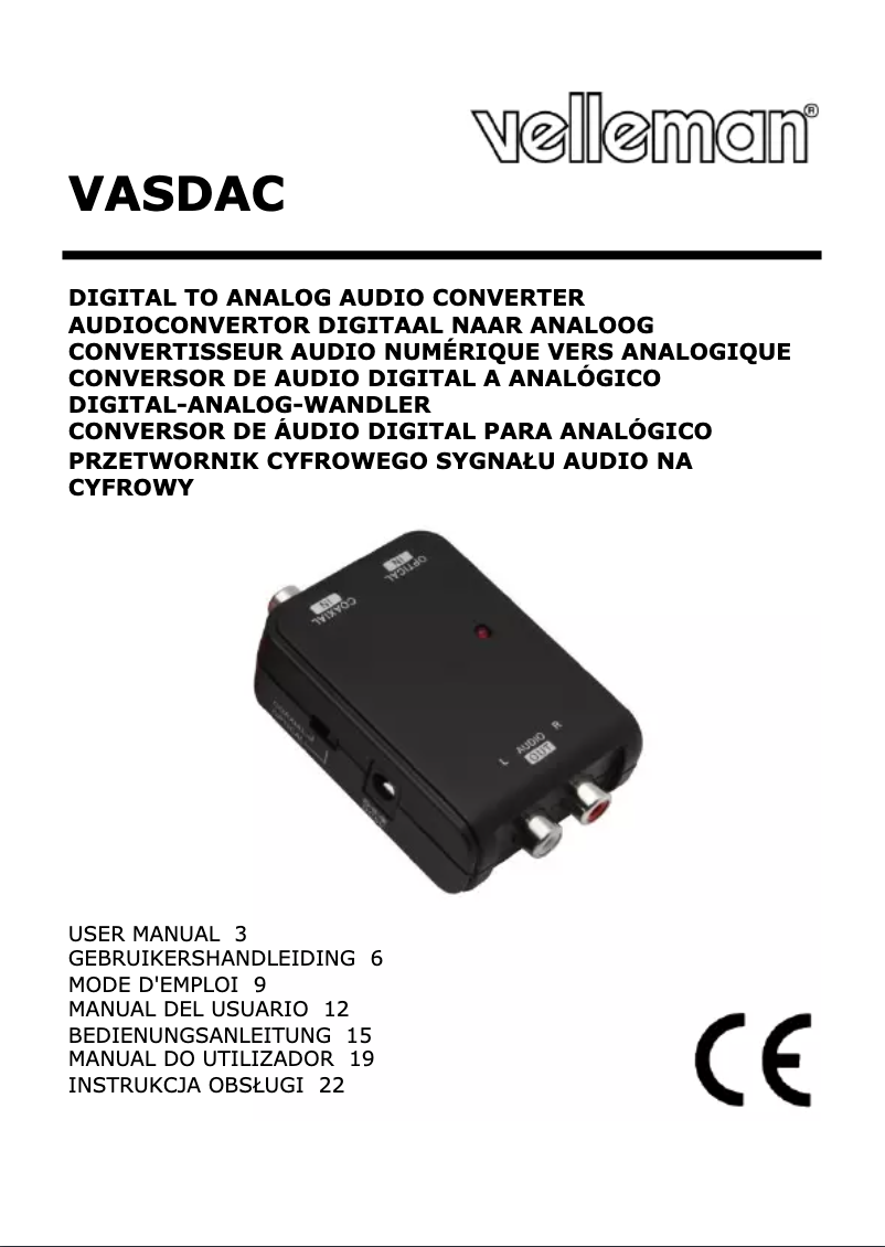 Página 1 del manual Manual de usuario Velleman VASDAC
