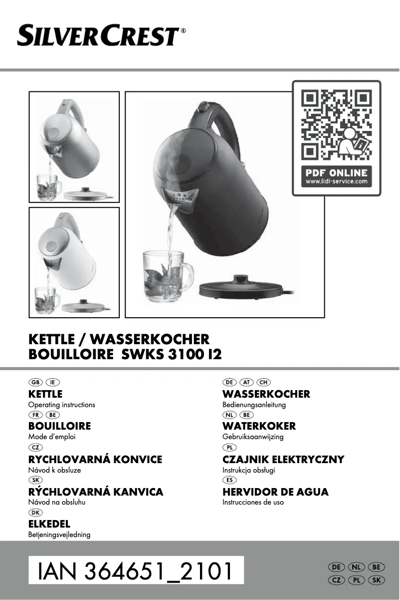 Page 1 de la notice Manuel utilisateur SilverCrest SWKS 2400 I1