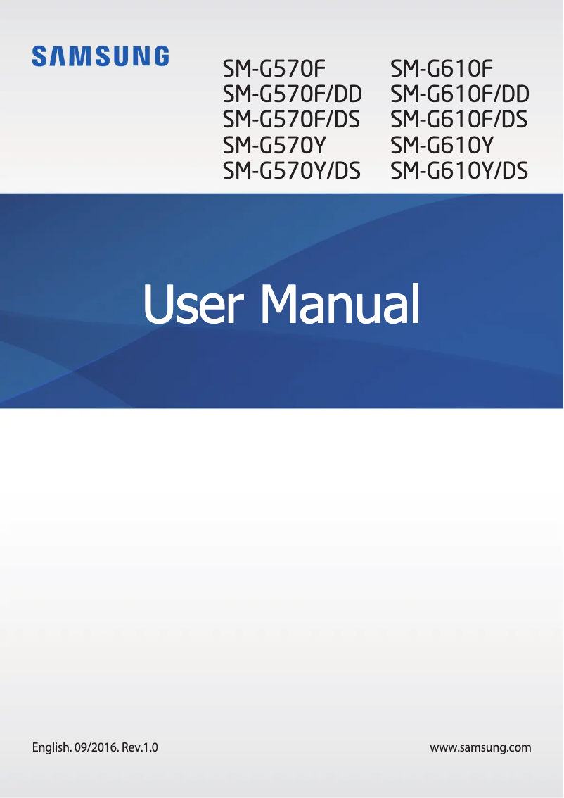 Página 1 del manual Manual de usuario Samsung Galaxy On Nxt