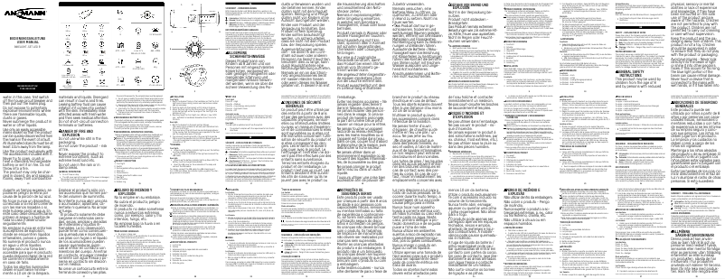 Page 1 de la notice Manuel utilisateur Ansmann Bikelight-Set LED R