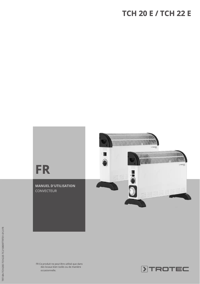 Image de la première page du manuel de l'appareil TCH 22 E
