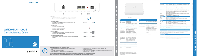 Page n°1 - Manuel utilisateur Lancom LN-1700UE