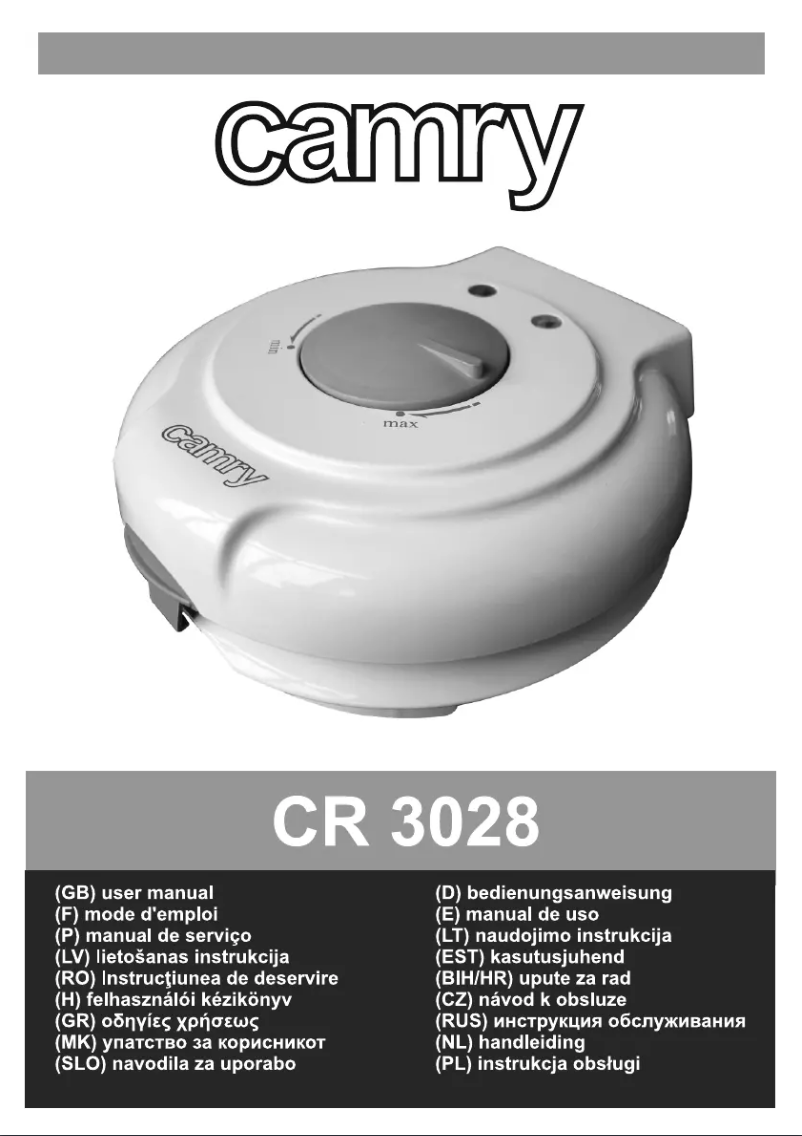 Page 1 de la notice Manuel utilisateur Camry CR 3028