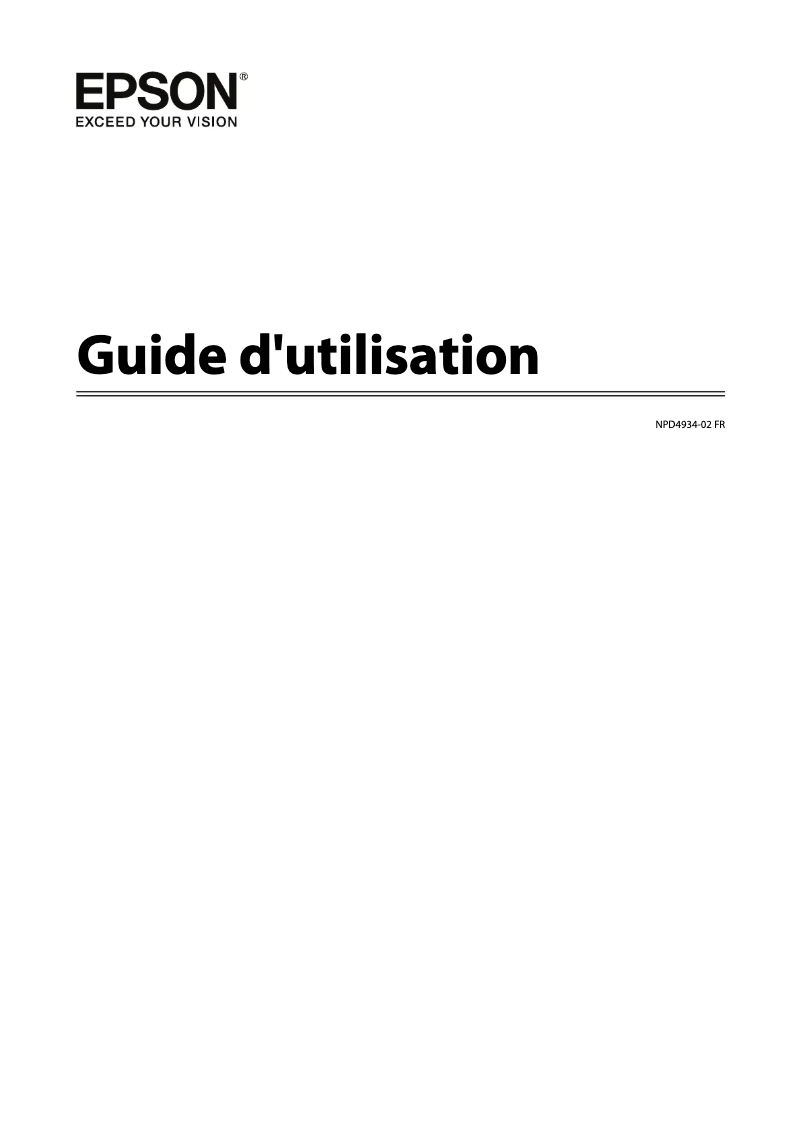 Page 1 de la notice Mode d'emploi Epson WorkForce WF-4640DTWF