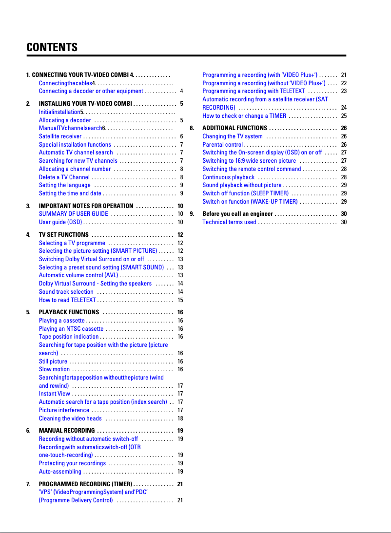 Page 1 de la notice Manuel utilisateur Philips 25PV815