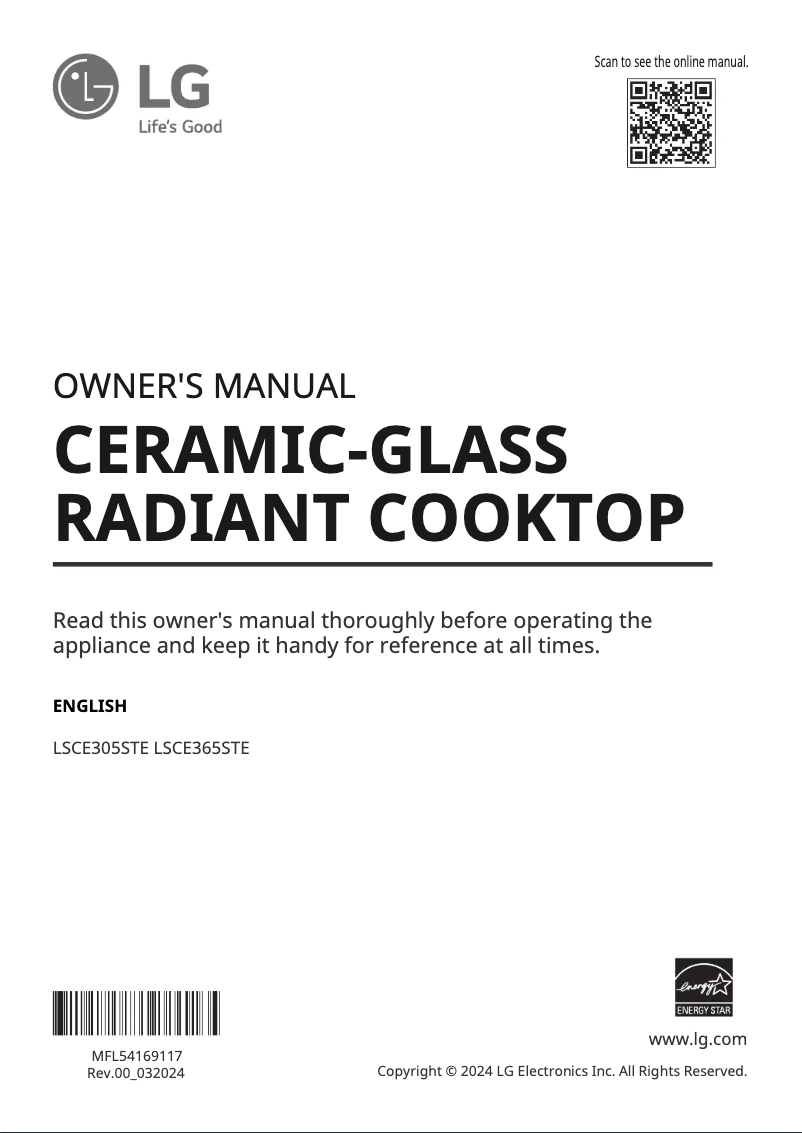 Imagen de la primera página del manual del dispositivo LSCE305STE