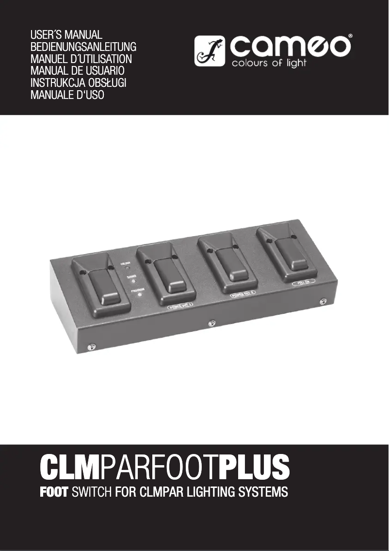 Image de la première page du manuel de l'appareil CLMPARFOOTPLUS