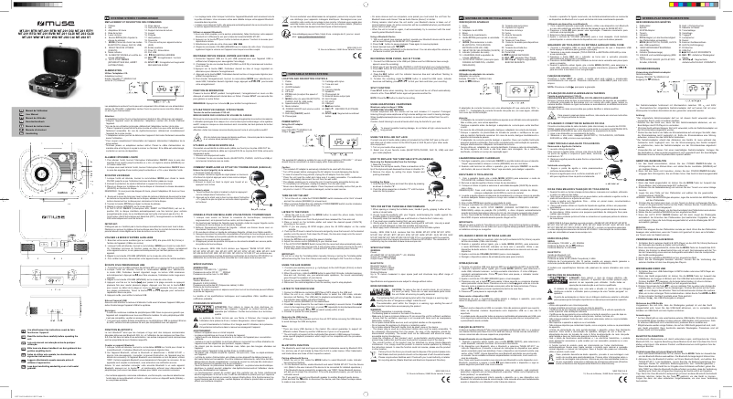 Page 1 de la notice Manuel utilisateur Muse MT-201 WG