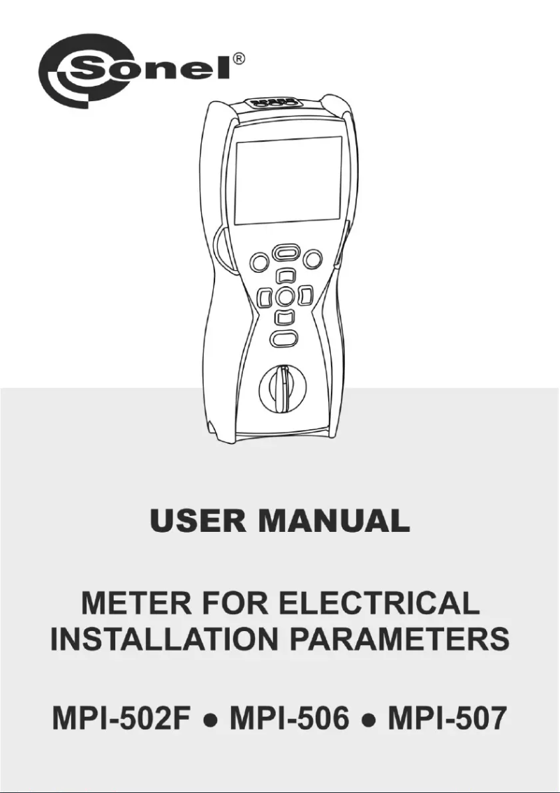 Page 1 de la notice Manuel utilisateur Sonel MPI-502F