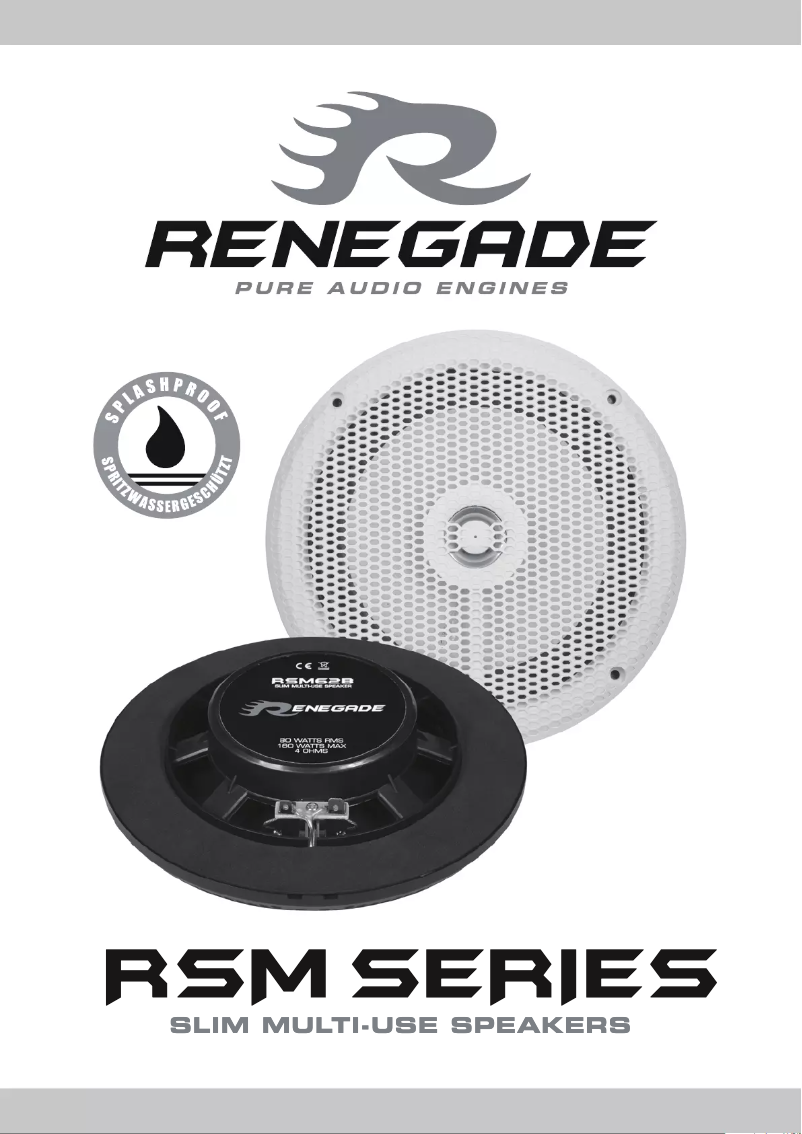 Page n°1 - Manuel utilisateur Renegade RSM52B