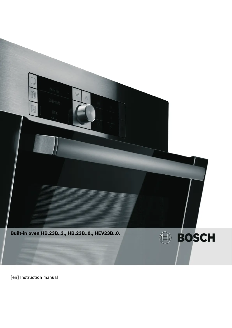 Page 1 of the manual User Manual Bosch HBA23B450E