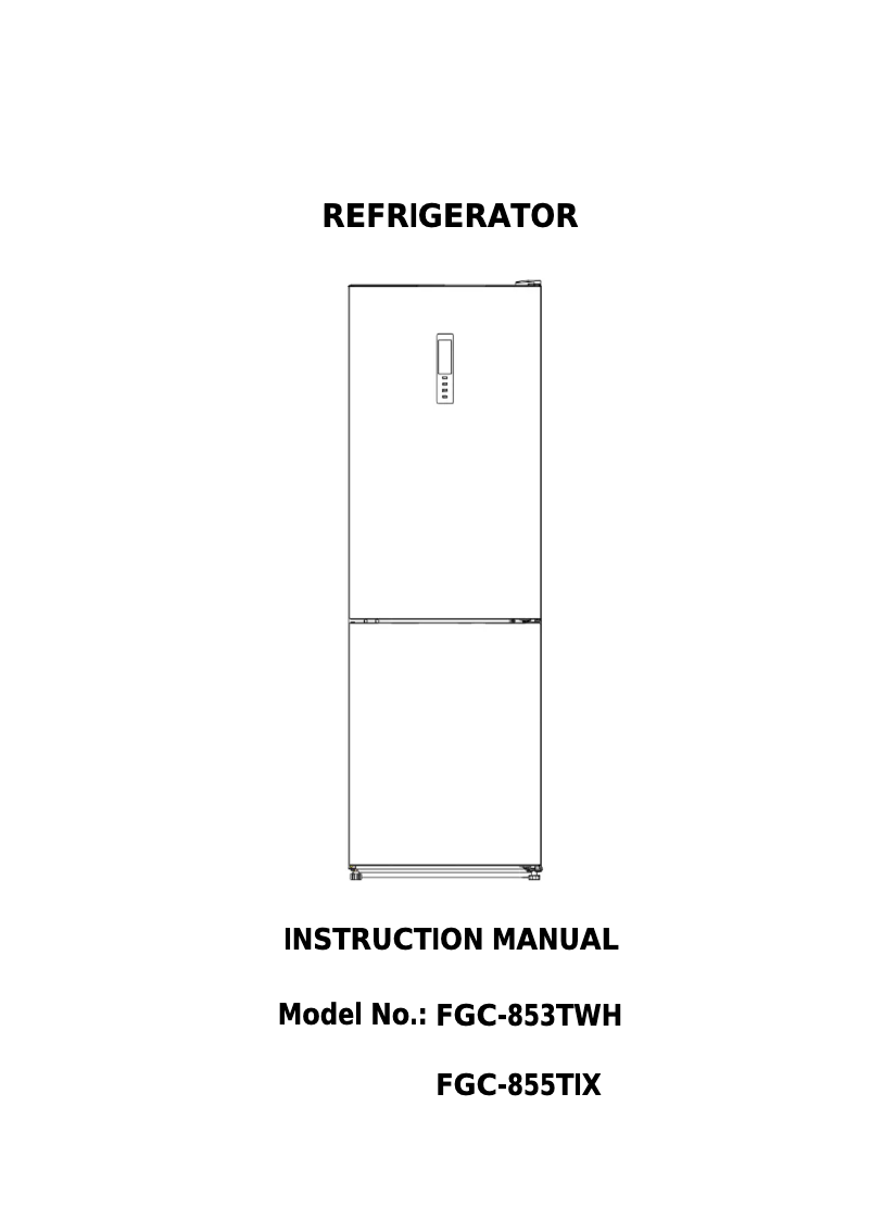 Page 1 de la notice Manuel utilisateur Infiniton FGC-853TWH