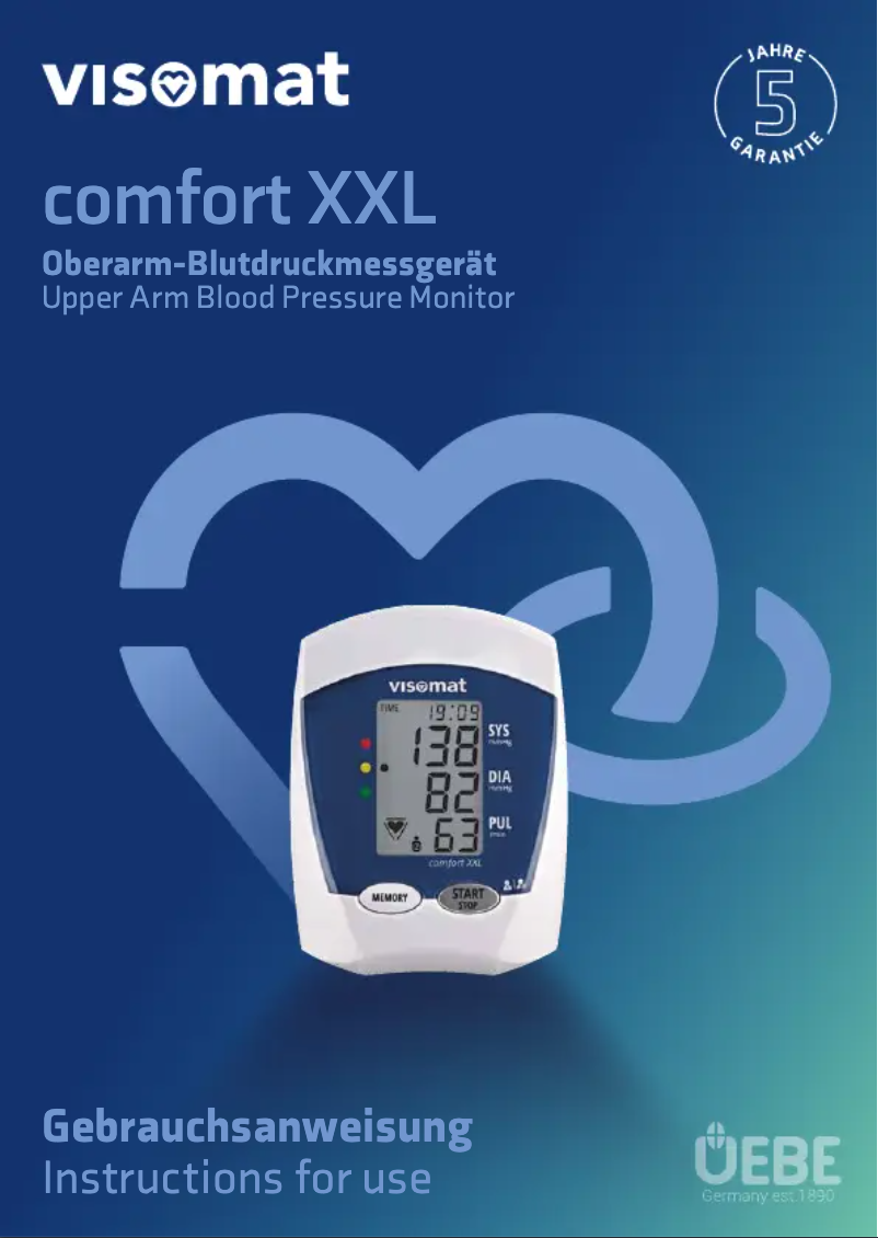 Page 1 de la notice Manuel utilisateur UEBE Visomat comfort XXL