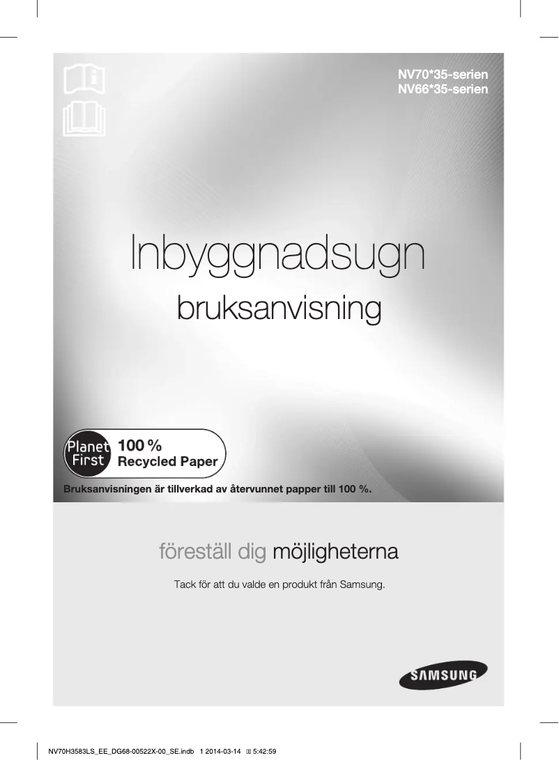 Image de la première page du manuel de l'appareil NV70H3583LS