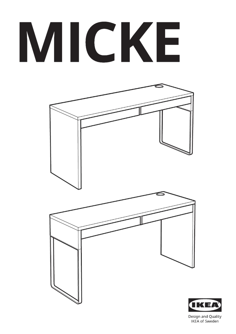 Page 1 de la notice Manuel utilisateur Ikea MICKE 805.485.81