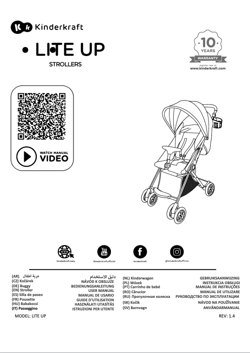 Page n°1 - Manuel utilisateur Kindercraft LITE UP