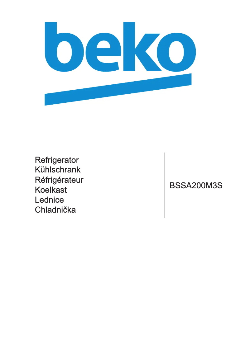 Page n°1 - Manuel utilisateur Beko BSSA200M3S