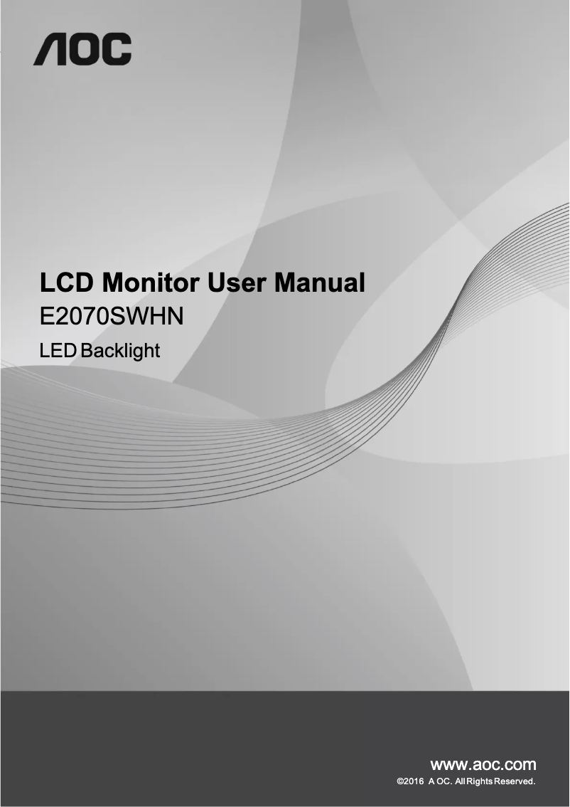 Image de la première page du manuel de l'appareil Value-line E2070SWHN