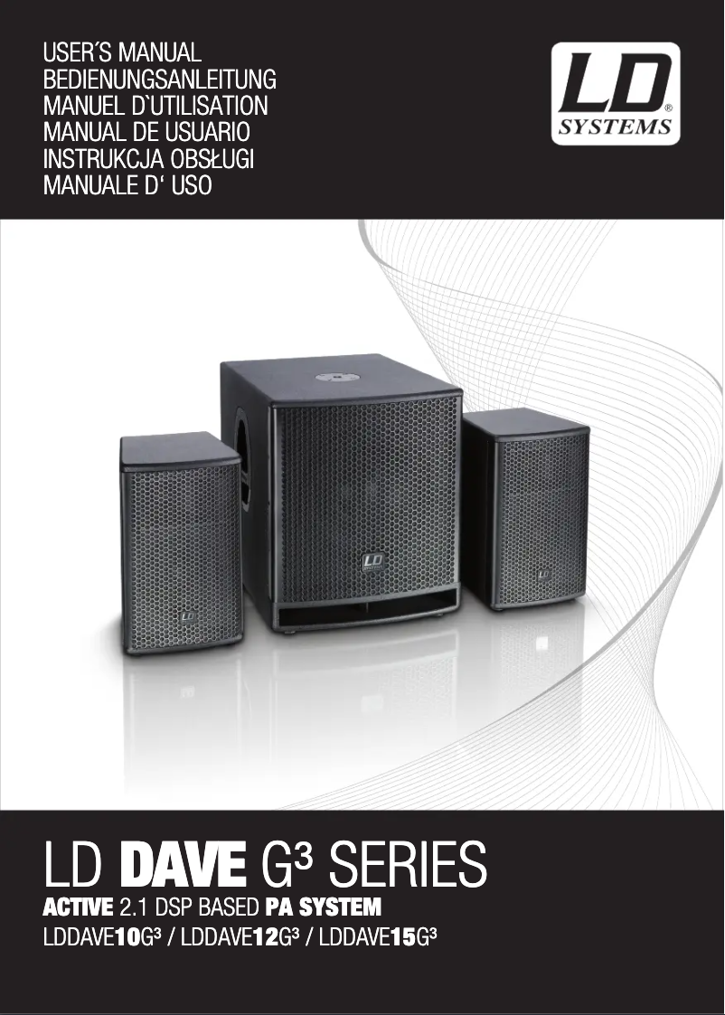 Page n°1 - Manuel utilisateur LD Systems DAVE 15 G3