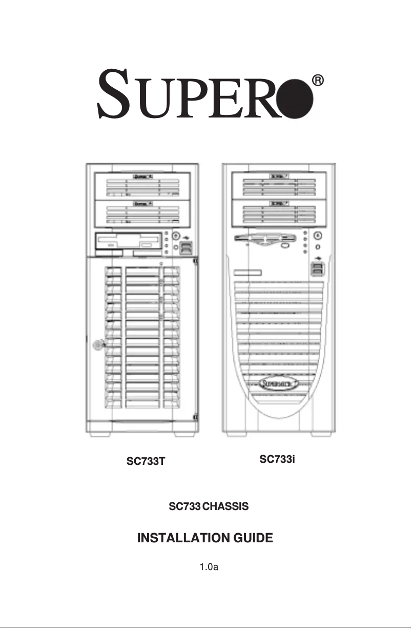 Page 1 of the manual User Manual Supermicro SC733i-450