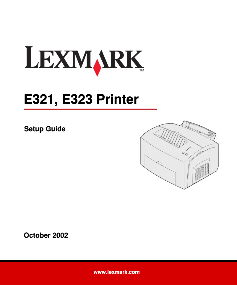 Página 1 del manual Guía de instalación Lexmark E321