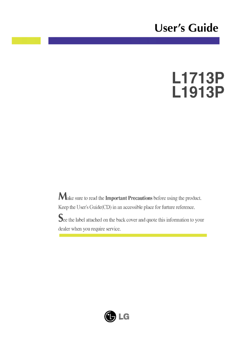 Page 1 de la notice Manuel utilisateur LG L1913P