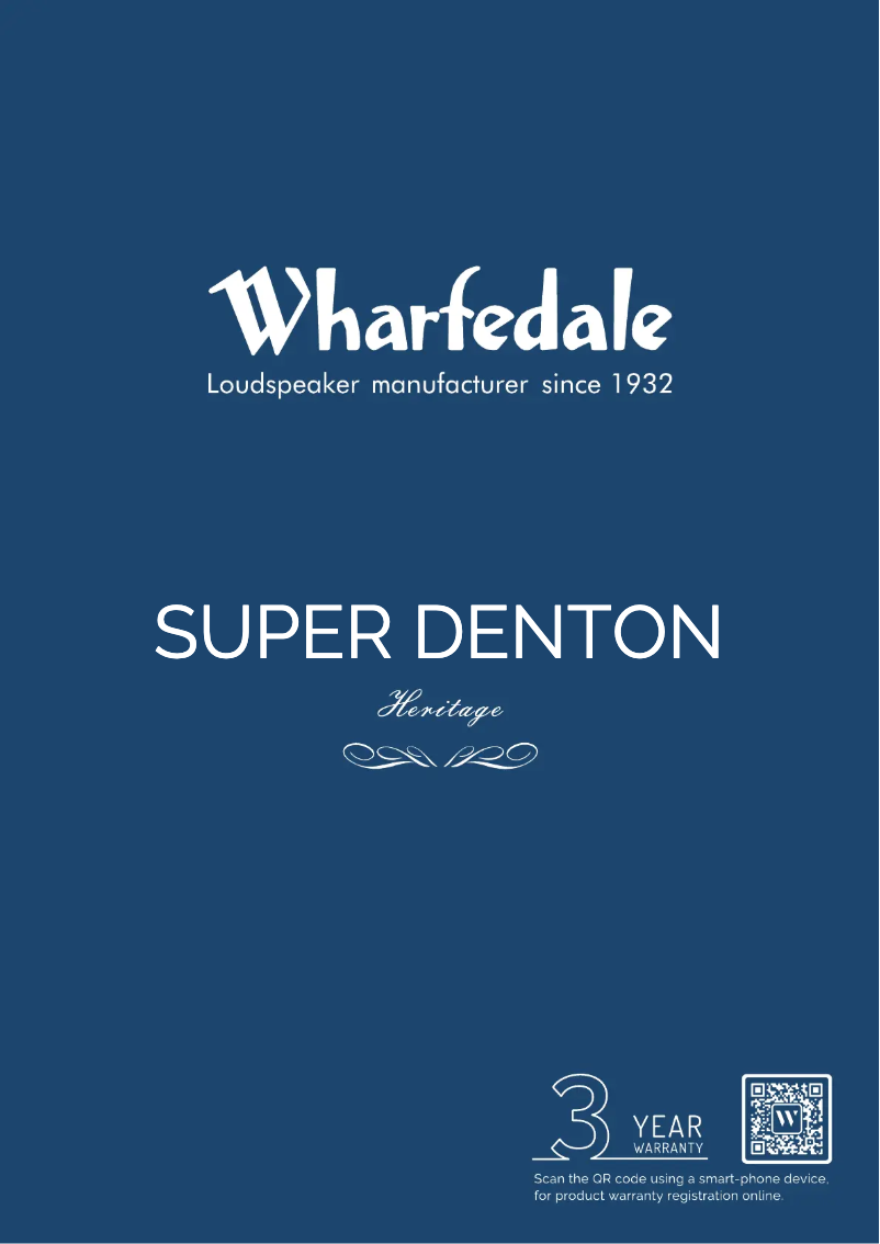 Page 1 de la notice Manuel utilisateur Wharfedale Super Denton