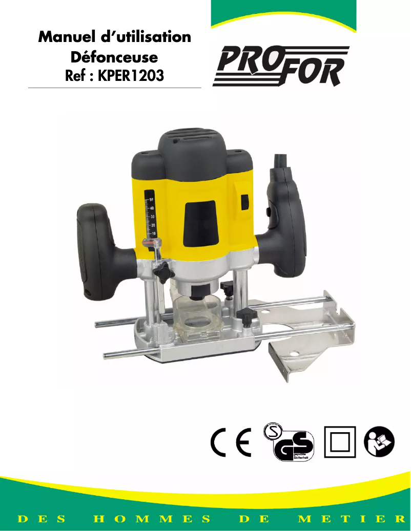 Page 1 de la notice Manuel utilisateur Profor KPER1203
